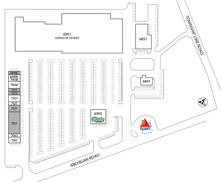 6851-7067 Michigan Rd, Indianapolis, IN for lease - Site Plan - Image 3 of 3