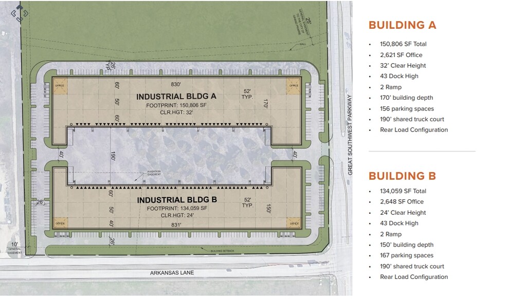 2650 S Great Southwest Pky, Grand Prairie, TX for lease - Site Plan - Image 2 of 4