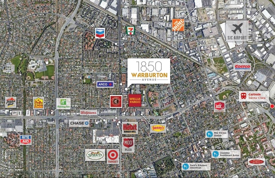1850 Warburton Ave, Santa Clara, CA for lease - Aerial - Image 3 of 20