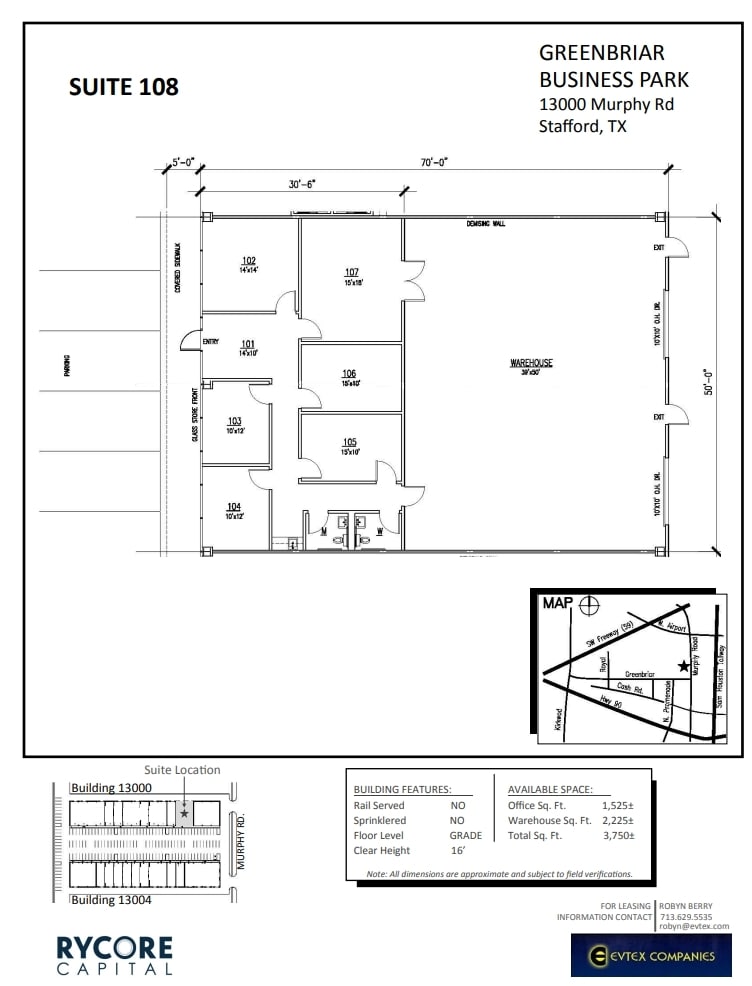 13000 Murphy Rd, Stafford, TX for lease Floor Plan- Image 1 of 1