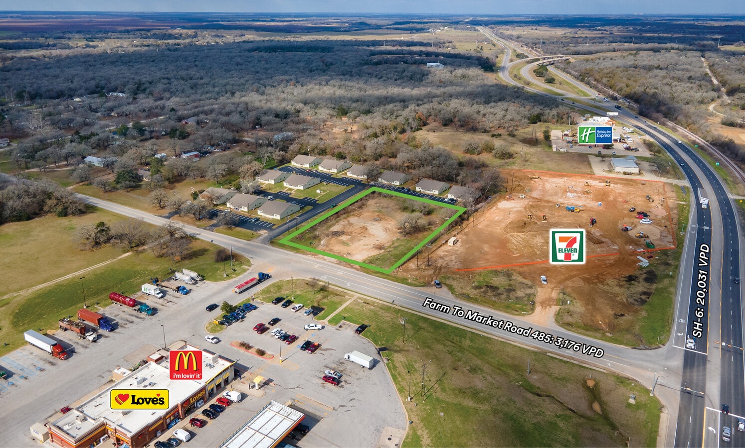 TBD FM 485, Hearne, TX 77859 1.4 AC Across From Love's in Hearne, TX