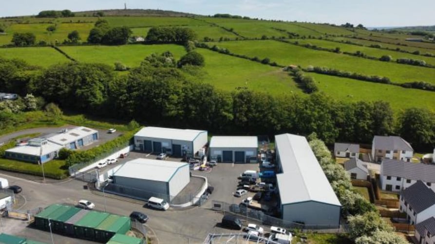 Moss Side Industrial Estate, Callington for lease - Aerial - Image 3 of 4