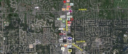 6230 Orchard Lake Rd, West Bloomfield, MI - AERIAL map view