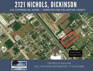 More details for 2121 Nichols Ave, Dickinson, TX - Land for Sale