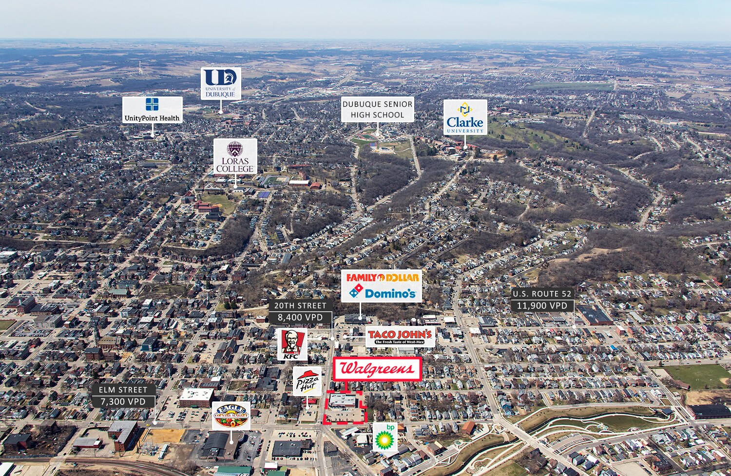 345 E 20th St, Dubuque, IA 52001 Walgreens