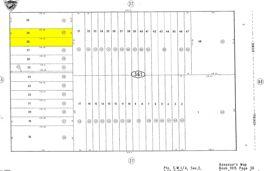 12598 Central Ave, Chino, CA for sale - Plat Map - Image 1 of 1