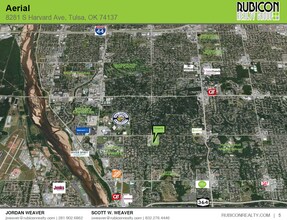 8281 S Harvard Ave, Tulsa, OK - AERIAL map view