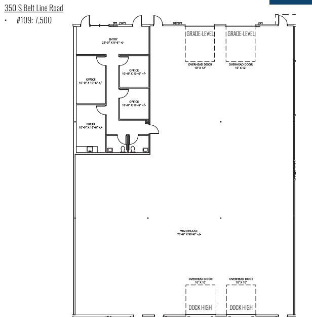 350 S Belt Line Rd, Irving, TX for lease Floor Plan- Image 1 of 4