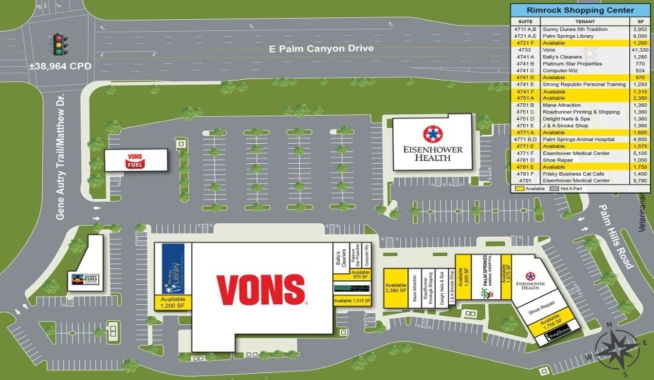 4711-4791 E Palm Canyon Dr, Palm Springs, CA for lease Site Plan- Image 1 of 1