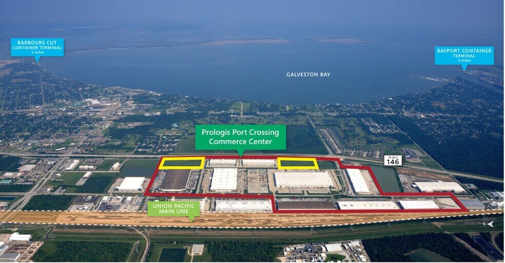 Highway 146 at Wharton Weems Blvd S, La Porte, TX for lease - Aerial - Image 2 of 2