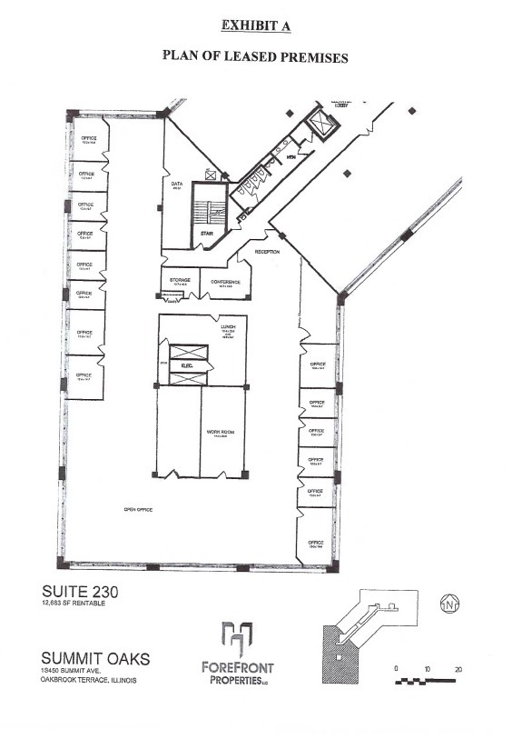 1 S 450 Summit Ave, Oakbrook Terrace, IL for lease Floor Plan- Image 1 of 1