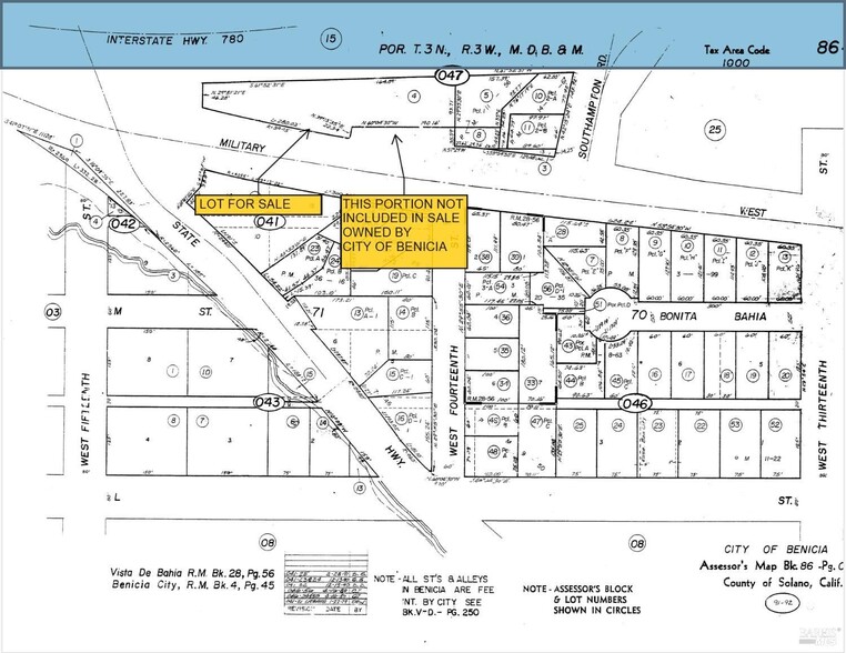 1400 Military w, Benicia, CA for sale - Plat Map - Image 1 of 3