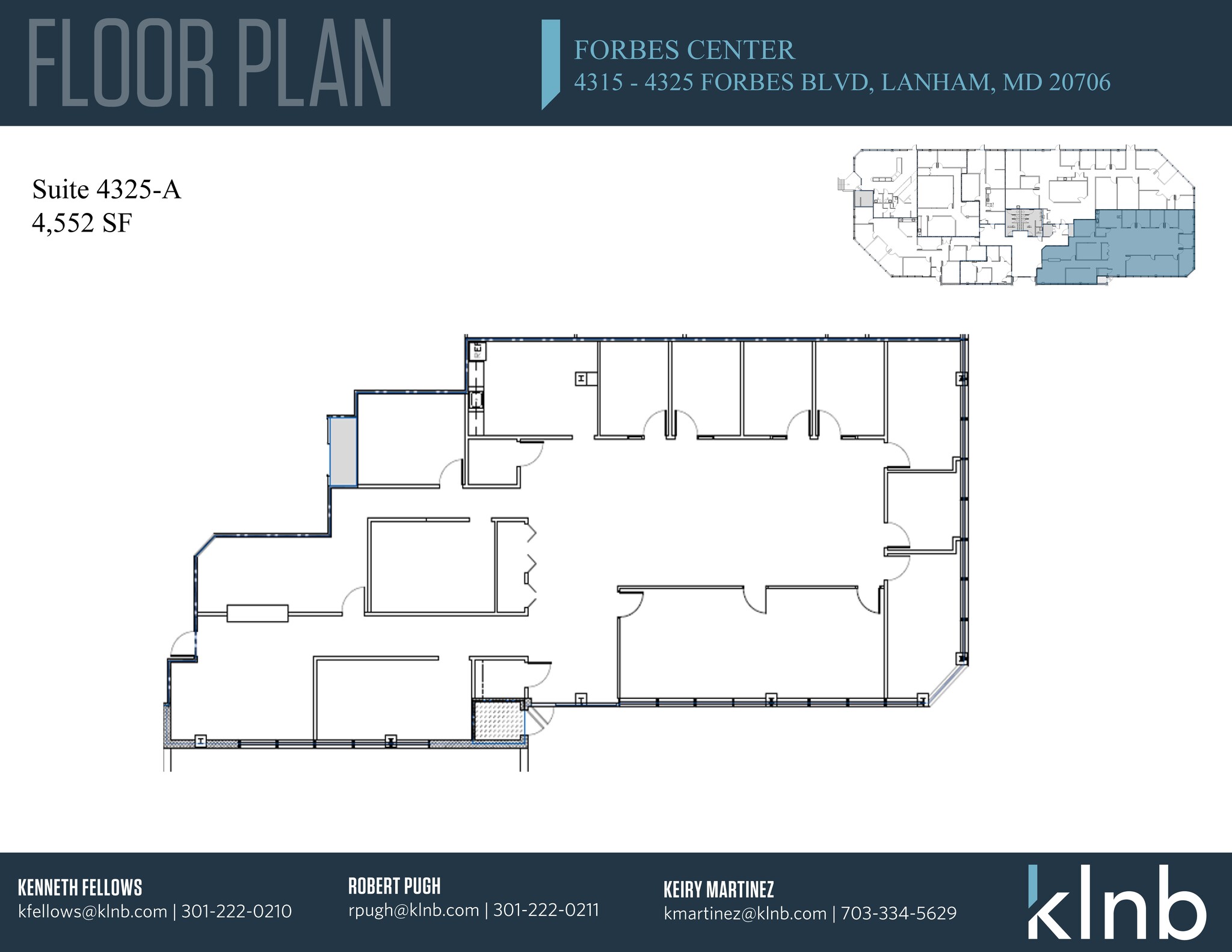 4315-4325 Forbes Blvd, Lanham, MD for lease Floor Plan- Image 1 of 3