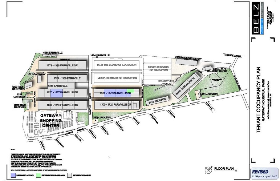 1333 Farmville Ave, Memphis, TN for lease - Site Plan - Image 1 of 3