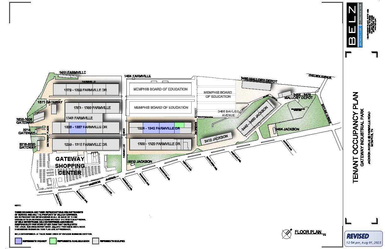 1333 Farmville Ave, Memphis, TN for lease Site Plan- Image 1 of 4