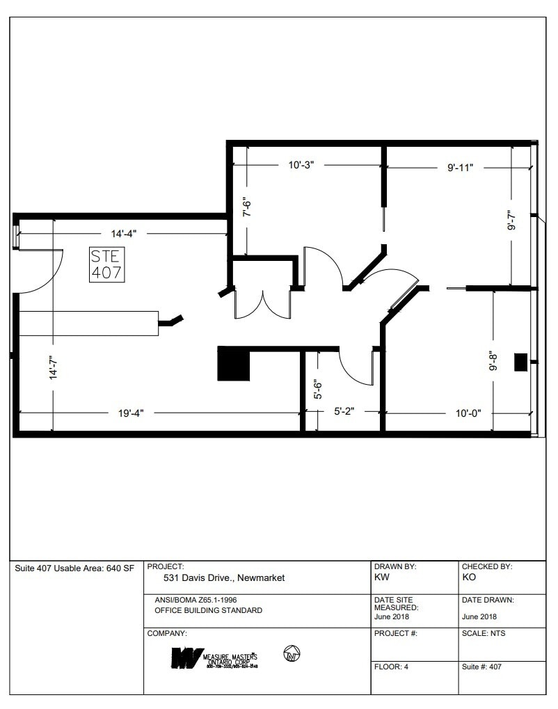 531 Davis Dr, Newmarket, ON for lease Floor Plan- Image 1 of 1