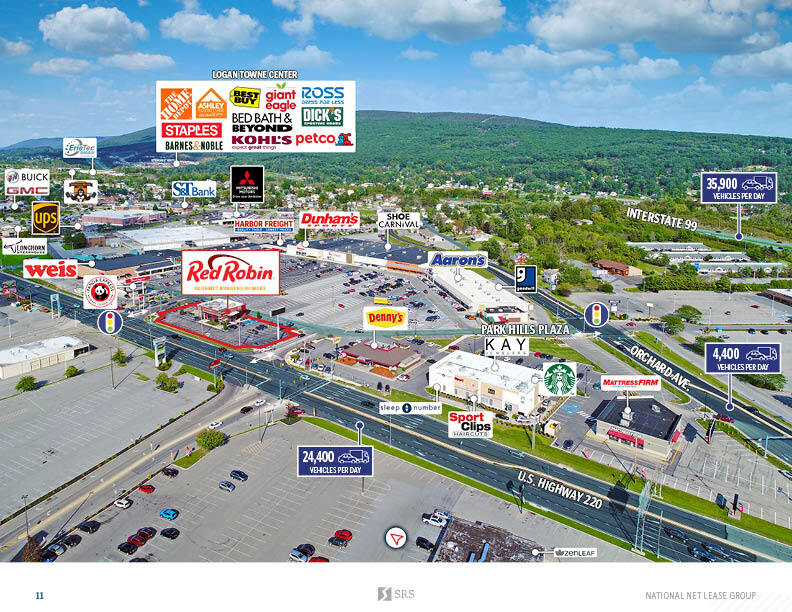 30 Park Hills, Altoona, PA 16602 Red Robin 8yrs Corp NNN Strong