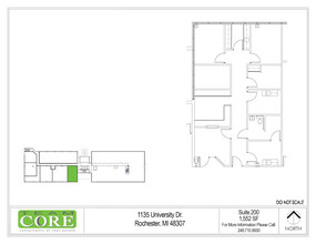 1135 W University Dr, Rochester Hills, MI for lease Floor Plan- Image 1 of 1