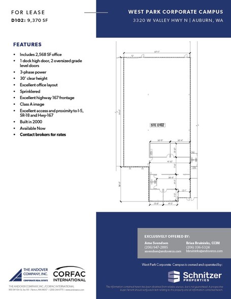 3320 W Valley Hwy N, Auburn, WA for lease - Floor Plan - Image 2 of 27