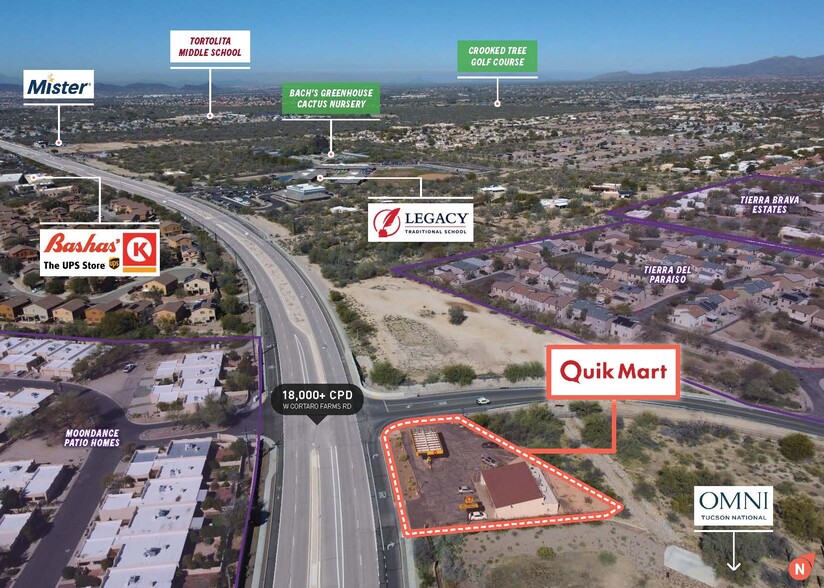 3250 W Cortaro Farms Rd, Tucson, AZ for sale - Aerial - Image 3 of 6