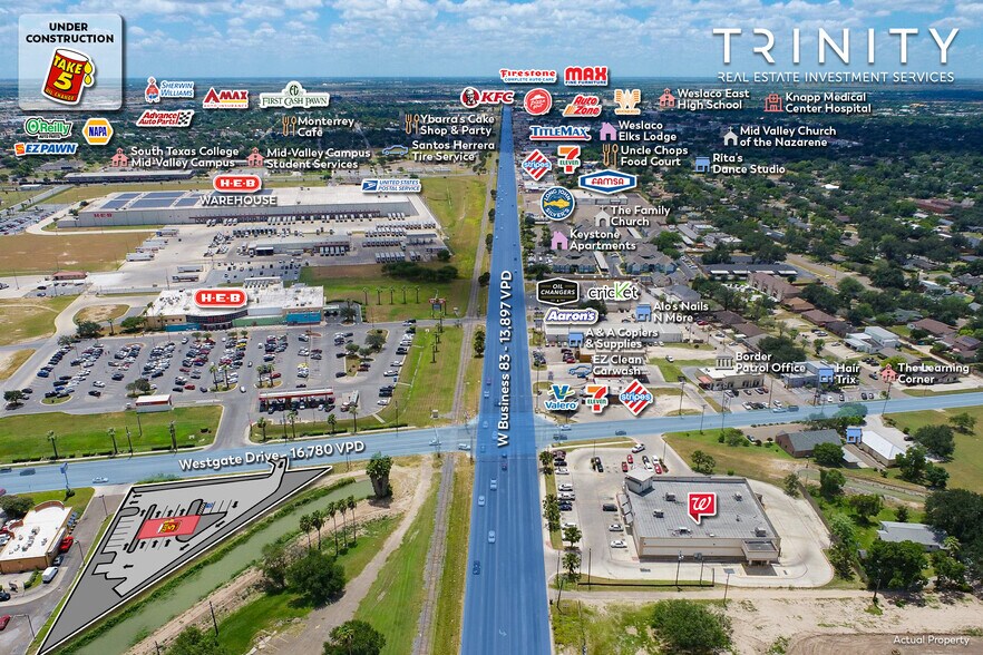 209 N Westgate Dr, Weslaco, TX 78596 Texas Take 5 15Year Absolute