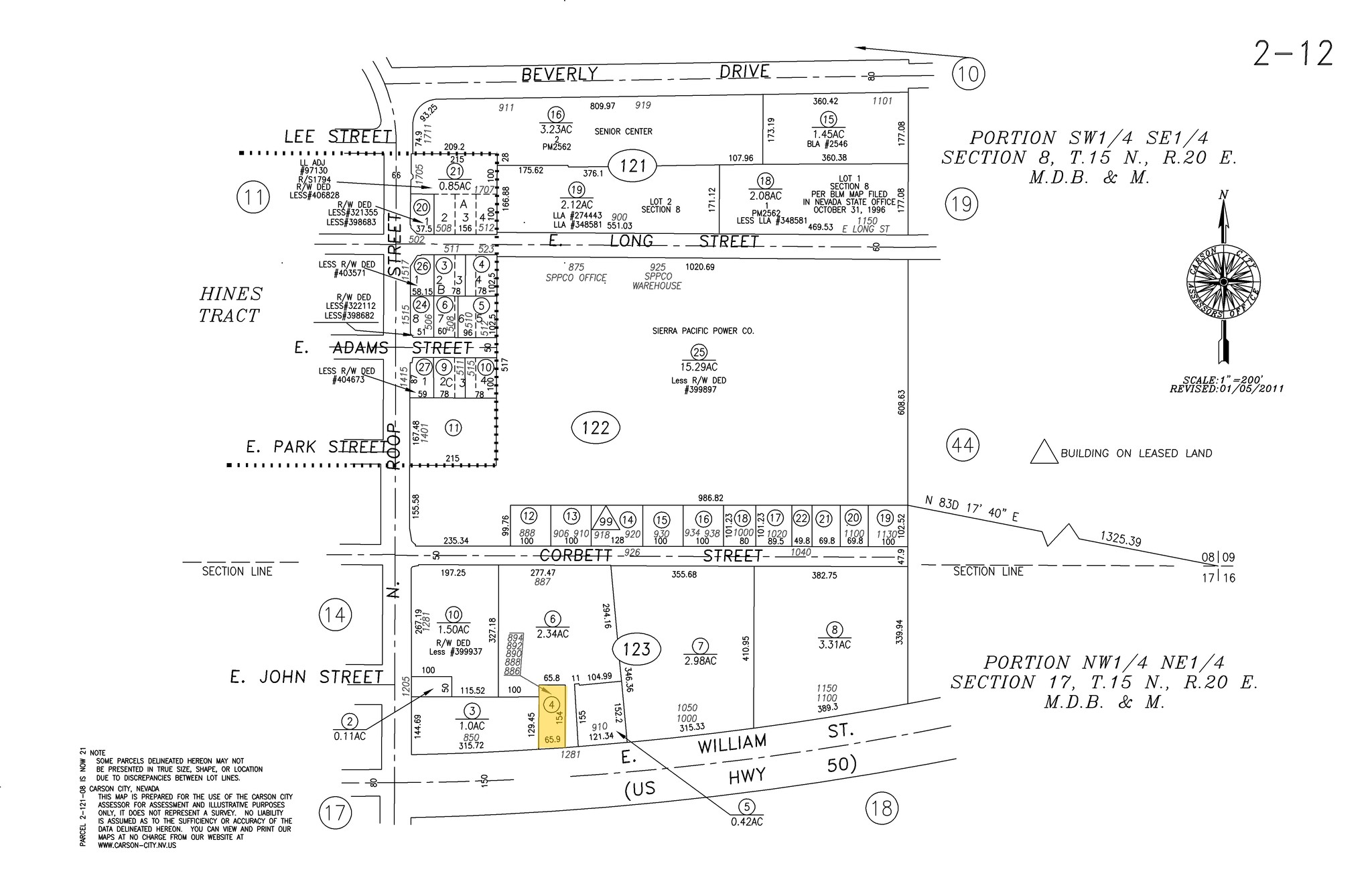 886-892 E William St, Carson City, NV for sale Plat Map- Image 1 of 1