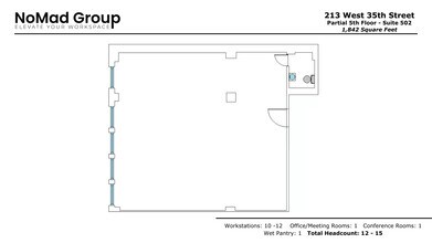 213 W 35th St, New York, NY for lease Floor Plan- Image 1 of 1