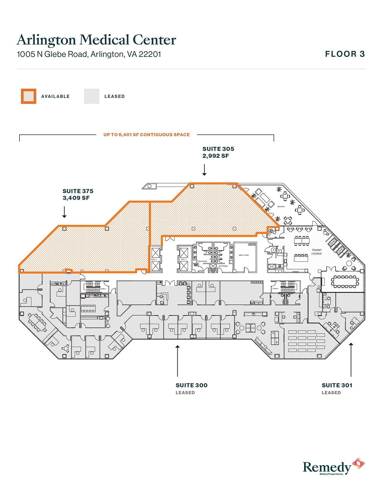 1005 N Glebe Rd, Arlington, VA for lease Floor Plan- Image 1 of 1