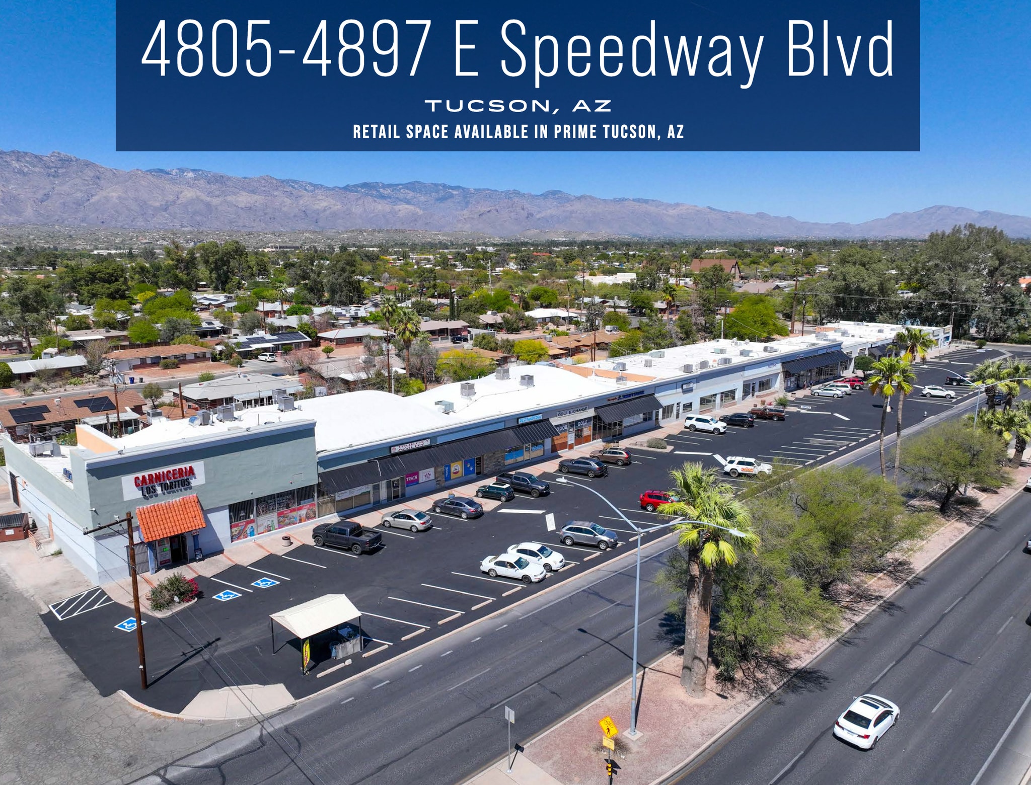 4805-4897 E Speedway Blvd, Tucson, AZ for lease Aerial- Image 1 of 3