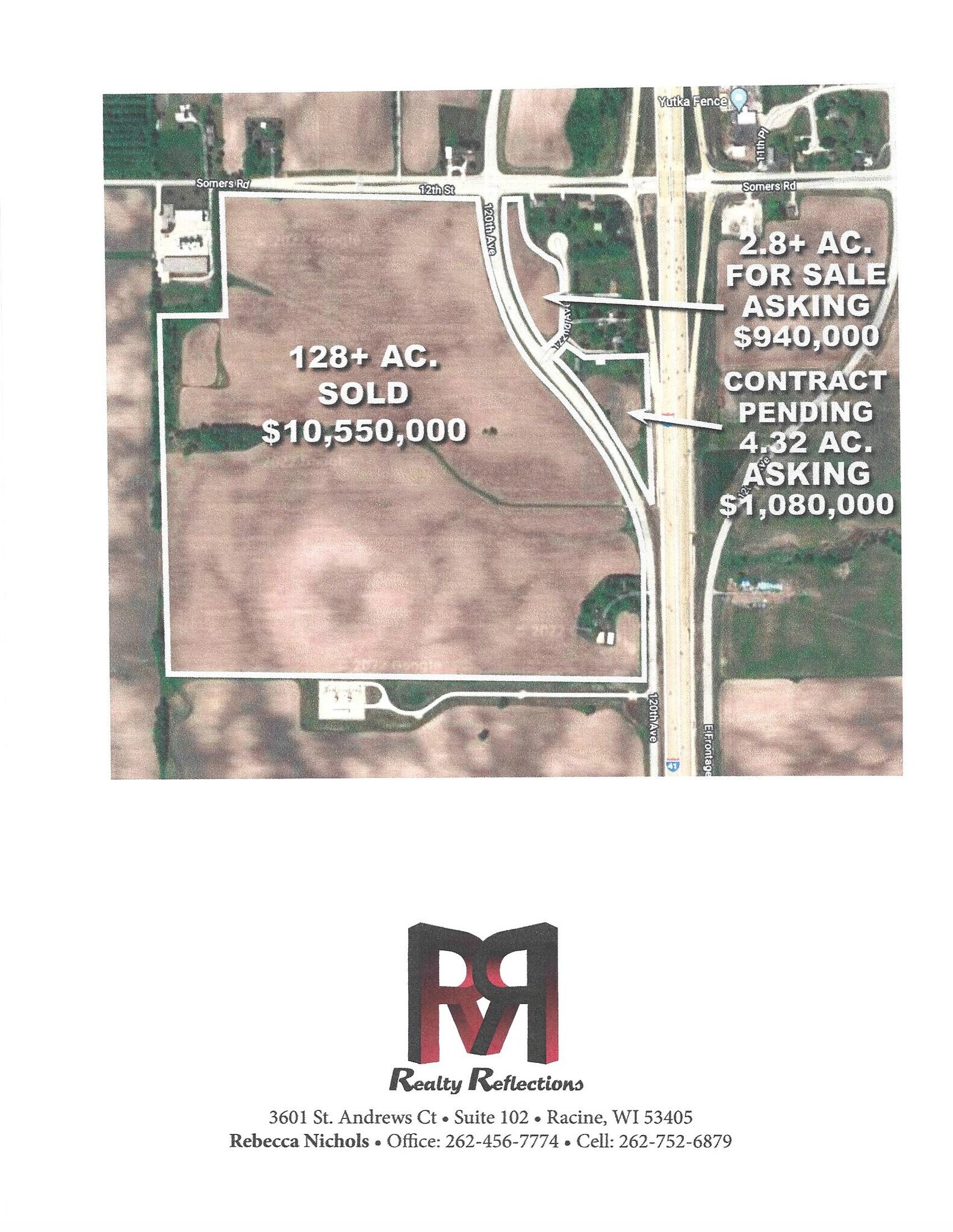 12th 122nd Ave, Kenosha, WI for sale Aerial- Image 1 of 1