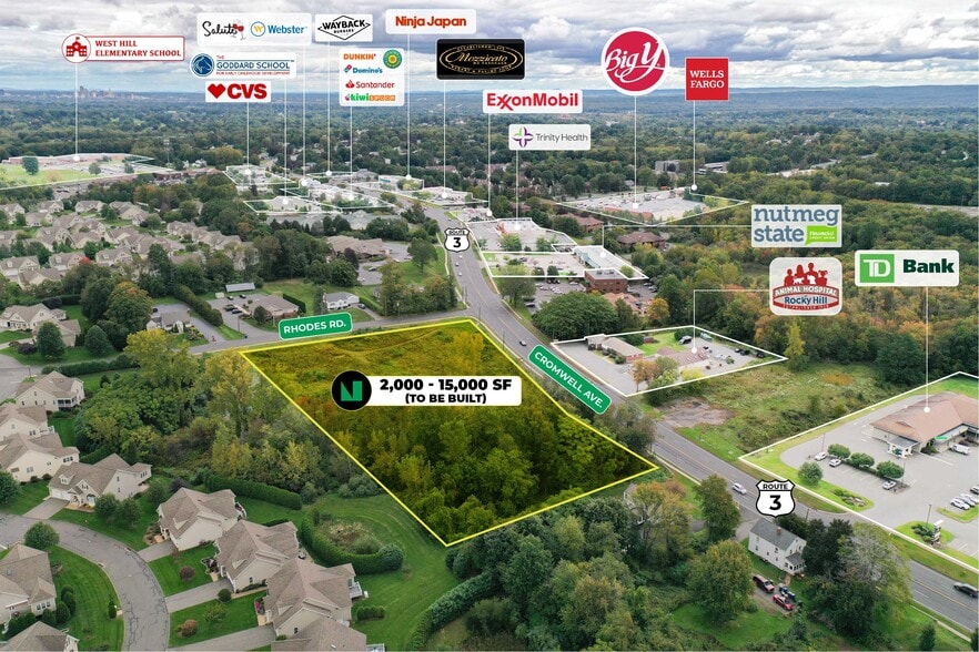 581 Cromwell Ave, Rocky Hill, CT for lease - Aerial - Image 3 of 6