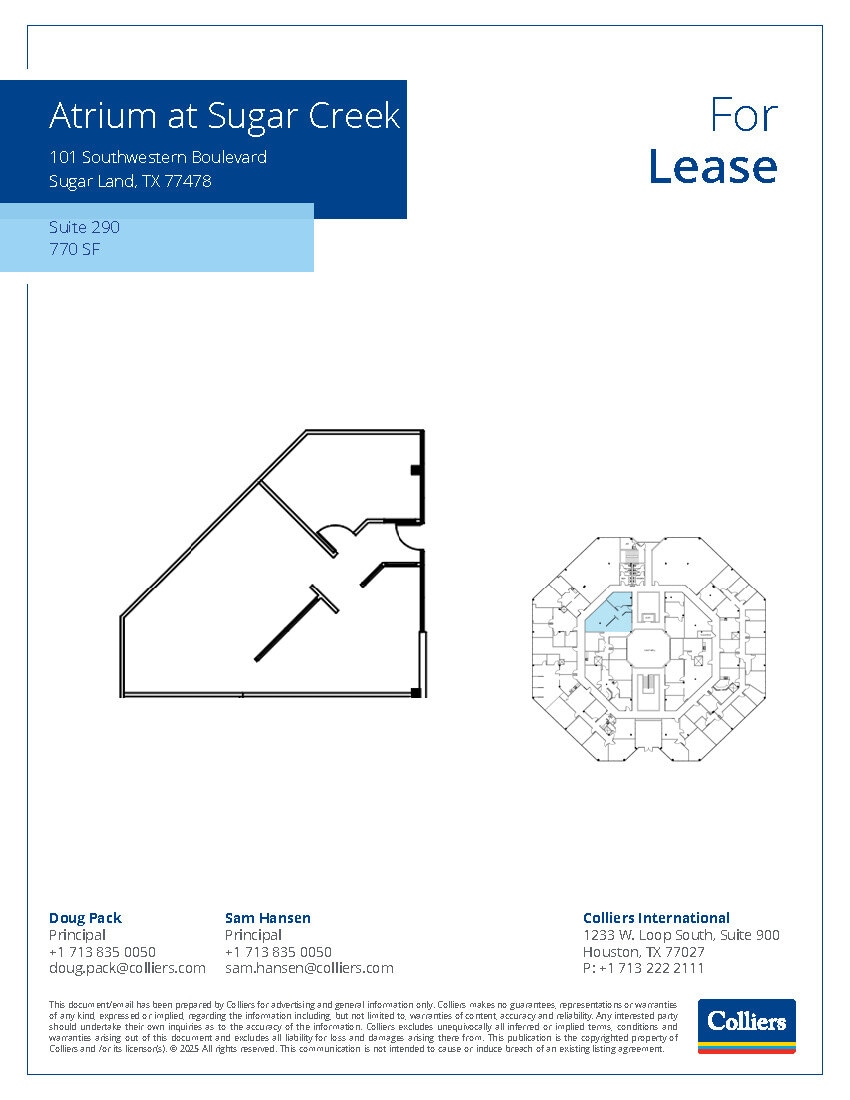 101 Southwestern Blvd, Sugar Land, TX for lease Interior Photo- Image 1 of 1