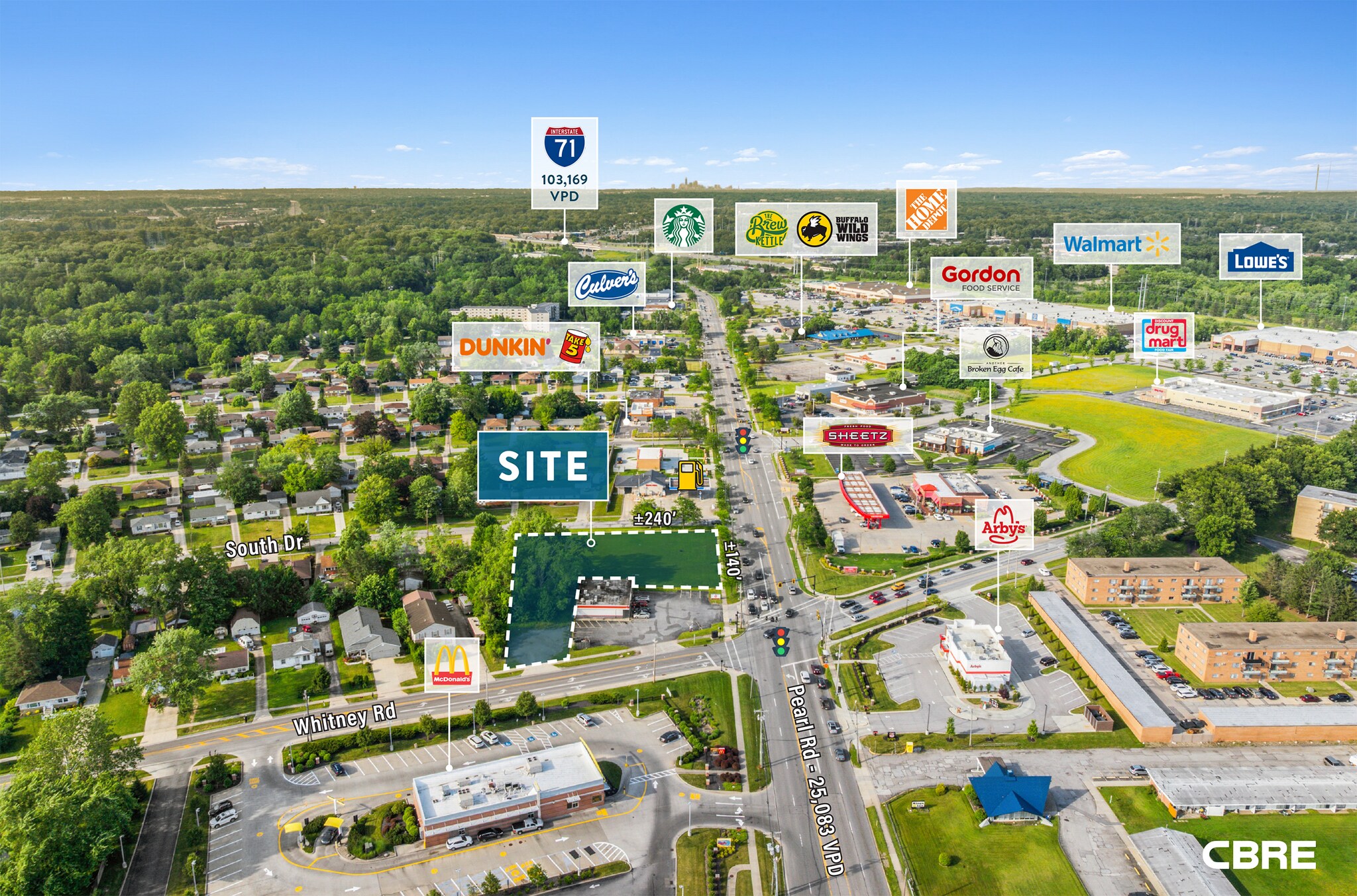 9032 Pearl Rd Strongsville OH - 9032 Pearl Rd Strongsville OH Aerial 2 LargeHighDefinition 