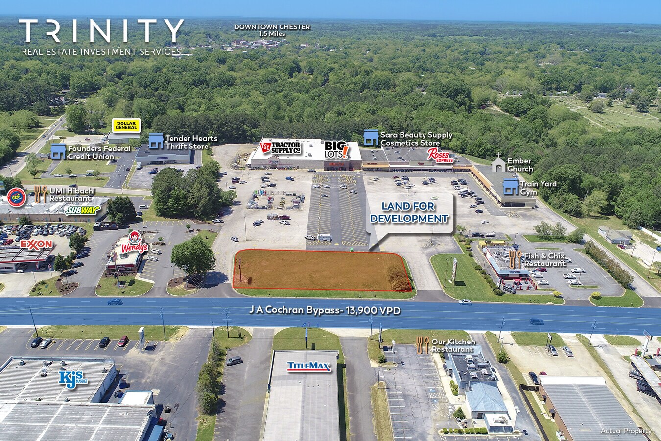 1839 J a Cochran Byp, Chester, SC 29706 Land Big Lots & Tractor