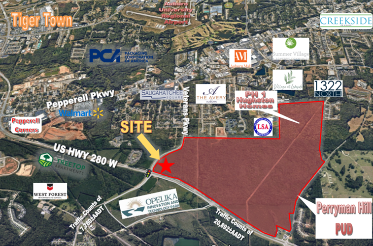 SW Corner of Veterans Pkwy & Hwy 280, Opelika, AL for lease - Building Photo - Image 1 of 1