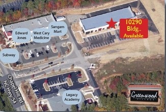 10290 Chapel Hill Rd, Morrisville, NC - AERIAL  map view