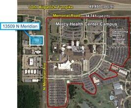 13509 N Meridian Ave, Oklahoma City, OK - AERIAL map view
