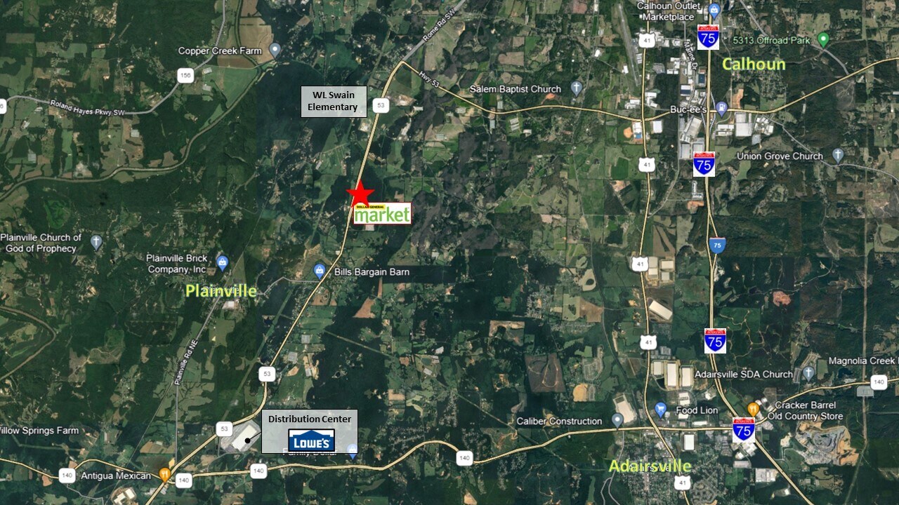 3400 Rome Rd SW, Plainville, GA 30733 Dollar General "Market" Store