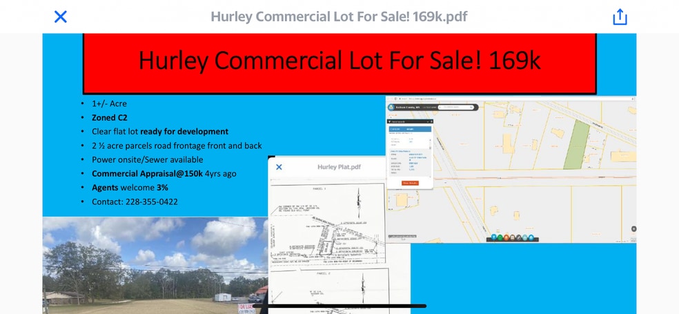 Hwy 614, Hurley, MS for sale - Building Photo - Image 1 of 2