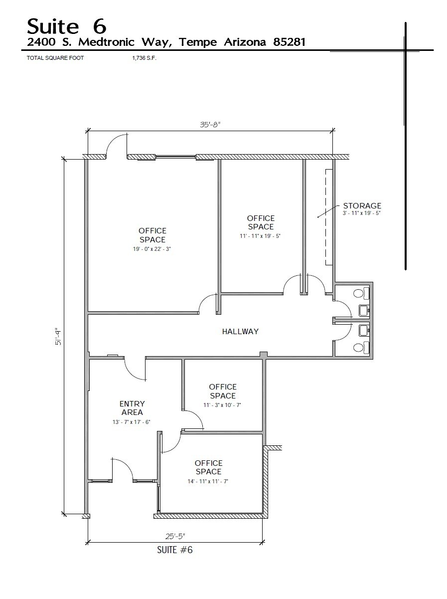 2400 W Medtronic Way, Tempe, AZ for lease Floor Plan- Image 1 of 1