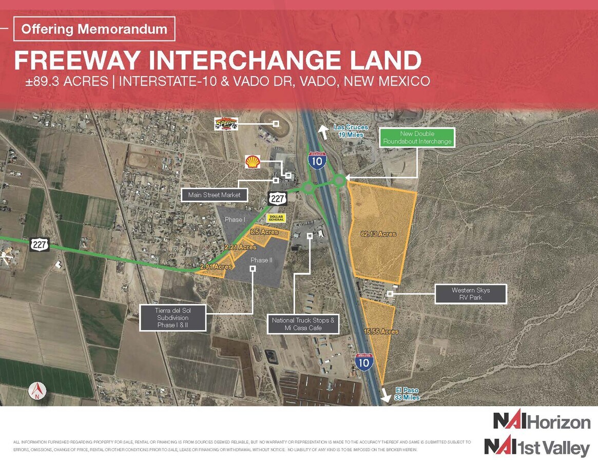 I10 & Vado Dr, Vado, NM 88072 Freeway Interchange Land