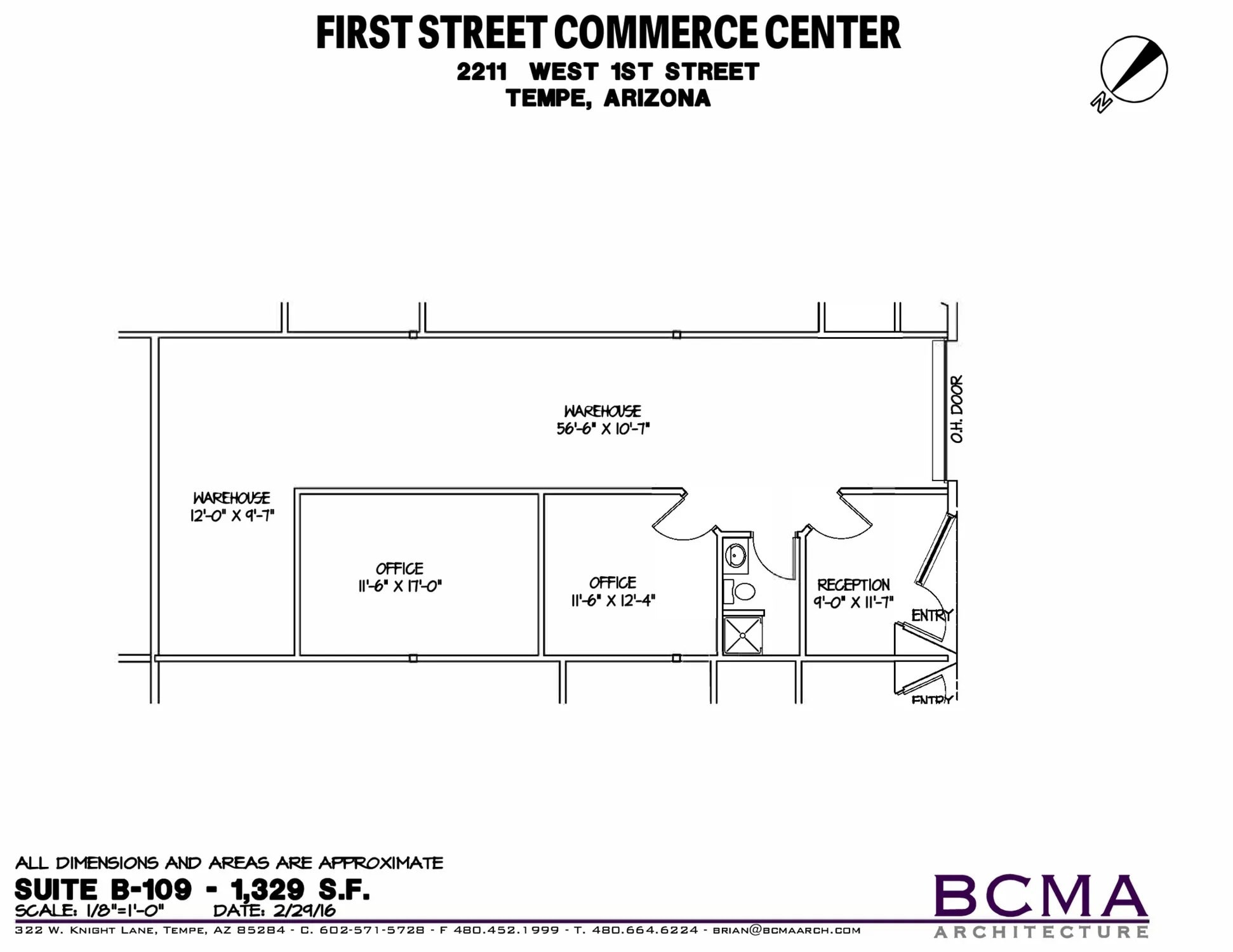 2209 W 1st St, Tempe, AZ for lease Floor Plan- Image 1 of 2