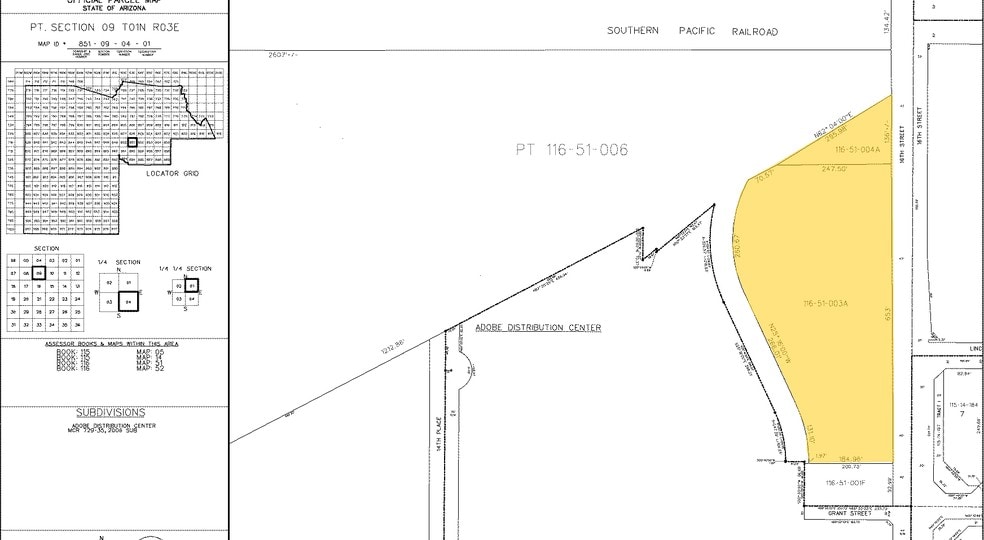 516-602 S 16th St, Phoenix, AZ for lease - Plat Map - Image 2 of 2