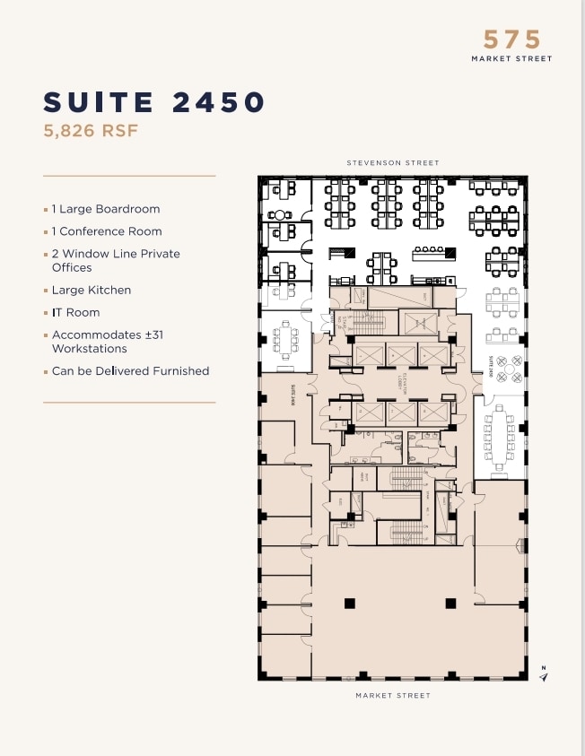 575 Market St, San Francisco, CA for lease Floor Plan- Image 1 of 1