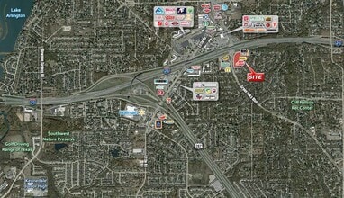 5701-5781 SW Green Oaks Blvd, Arlington, TX - AERIAL  map view