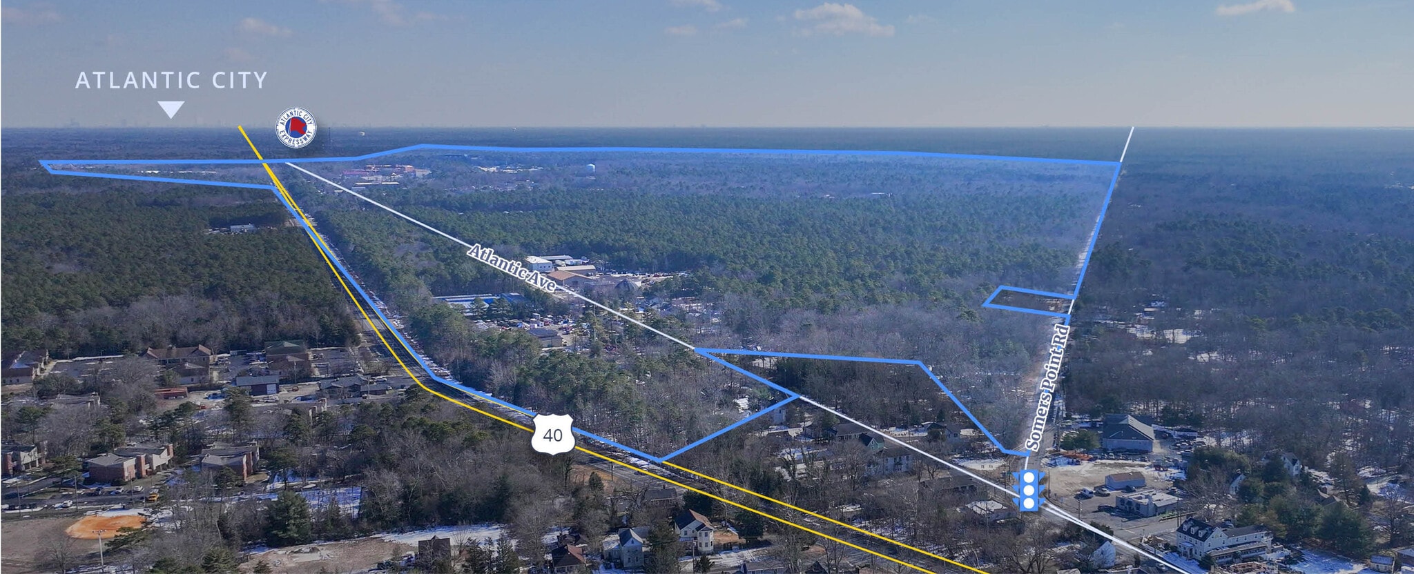Route 40, Mays Landing, NJ for sale Aerial- Image 1 of 6