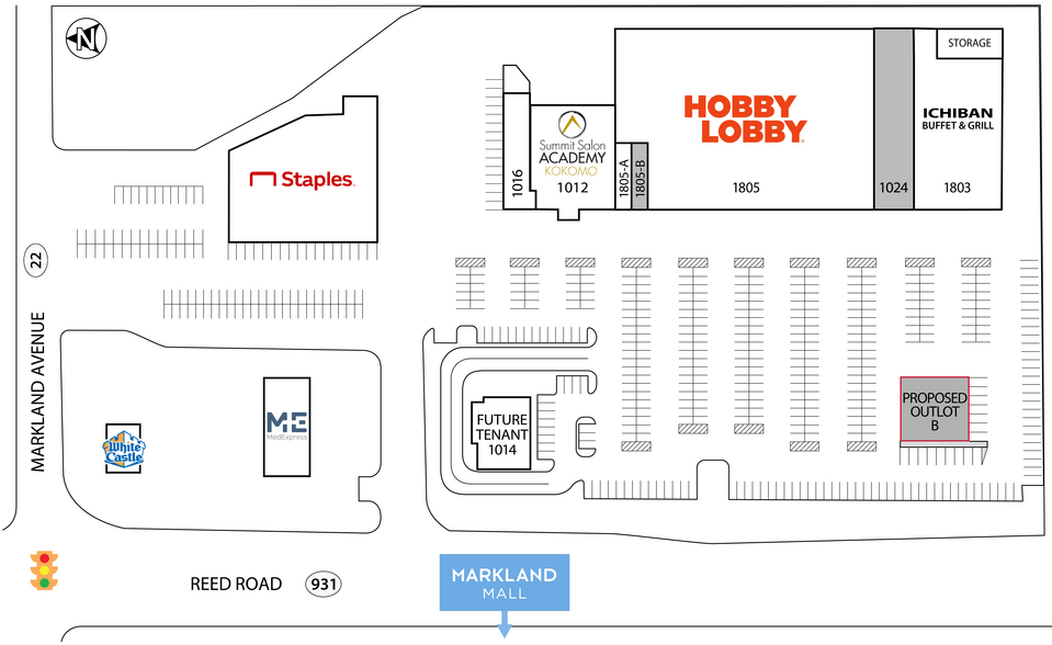 1805 E Markland Ave, Kokomo, IN for lease - Site Plan - Image 3 of 6