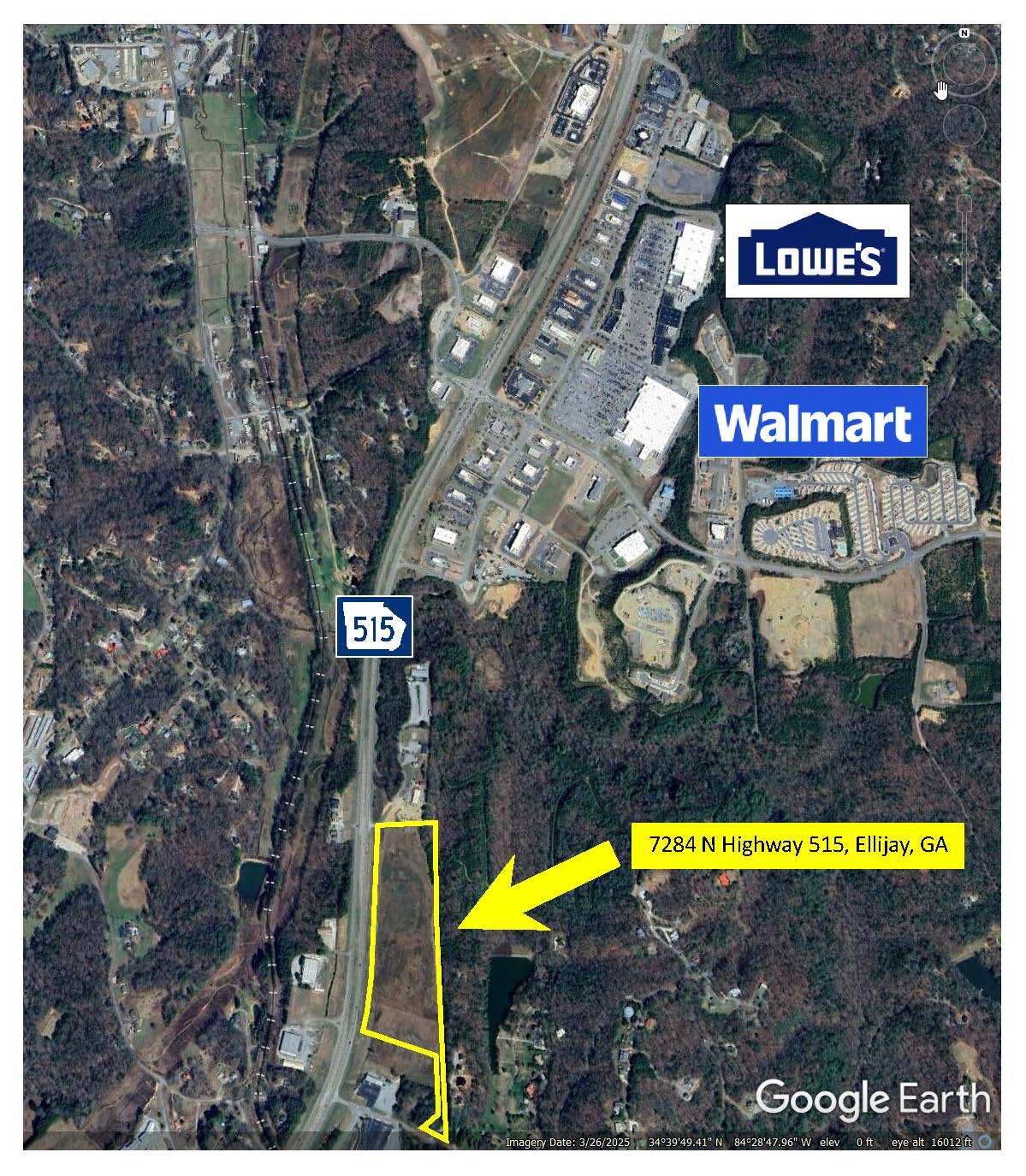 7284 Highway 515, Ellijay, GA for sale Aerial- Image 1 of 5