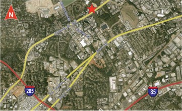 6899 Peachtree Industrial Blvd, Norcross, GA - aerial  map view