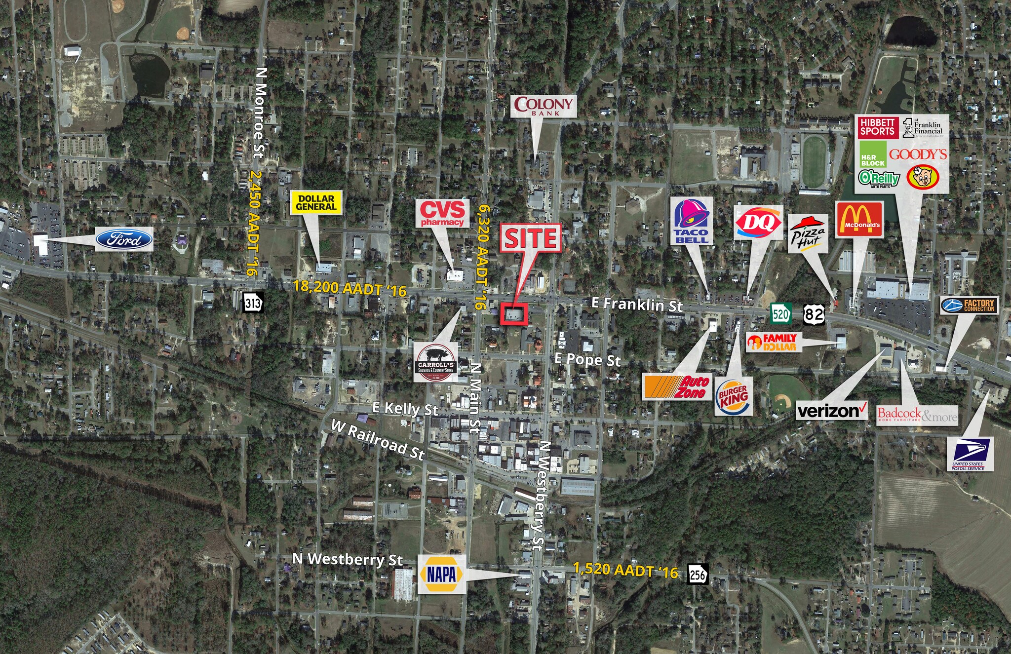 106 E Franklin St, Sylvester, GA for sale Aerial- Image 1 of 1